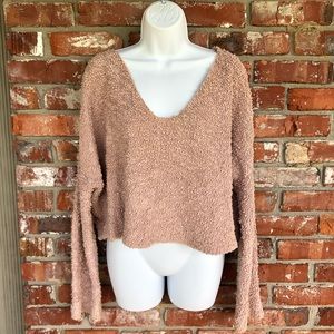 Free People crop sweater size medium